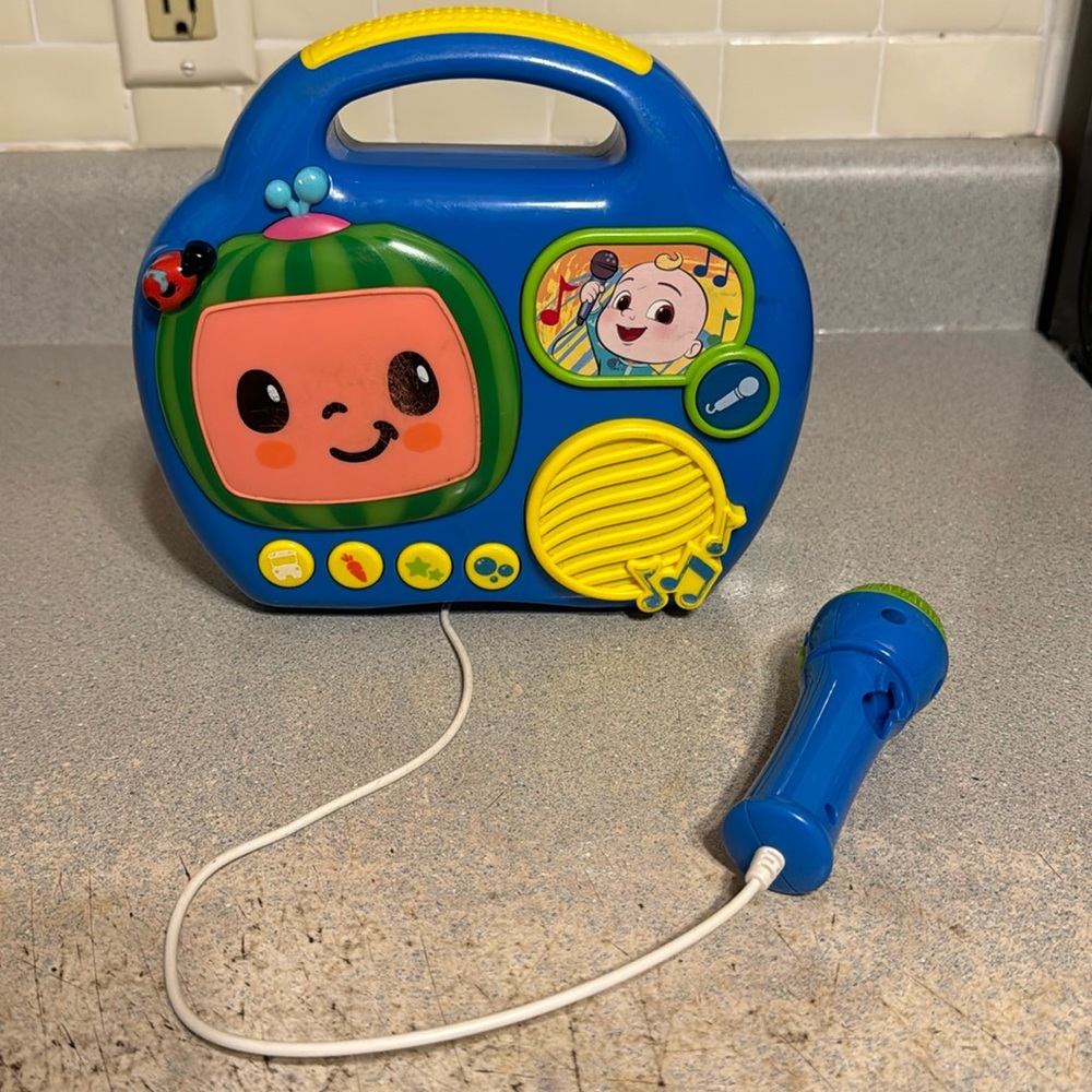 Cocomelon boom box and microphone
